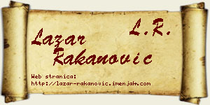 Lazar Rakanović vizit kartica